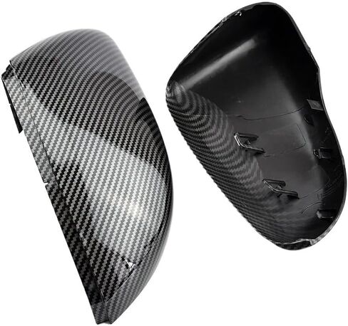 2PCS Side Car Mirror تغطي أغطية لـ VW Golf 6 GTI 6 Golf 6 R MK6 R20 لصالح Touran Pair Wing Real View Mirror (Carbon Look Black) in Kuwait