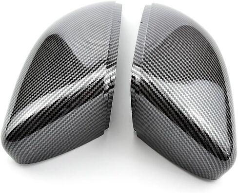 2PCS Side Car Mirror تغطي أغطية لـ VW Golf 6 GTI 6 Golf 6 R MK6 R20 لصالح Touran Pair Wing Real View Mirror (Carbon Look Black) in Kuwait