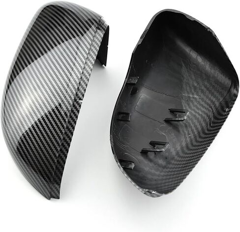 2PCS Side Car Mirror تغطي أغطية لـ VW Golf 6 GTI 6 Golf 6 R MK6 R20 لصالح Touran Pair Wing Real View Mirror (Carbon Look Black) in Kuwait