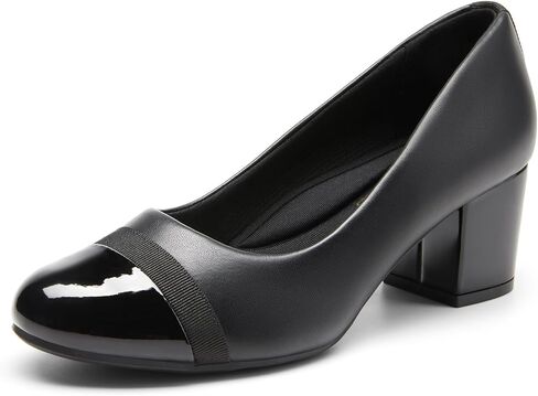 DREAM PAIRS Women's Pumps Low Chunky Block Heel Dress Shoes Closed Round Toe Comfortable Heels in Saudi Arabia