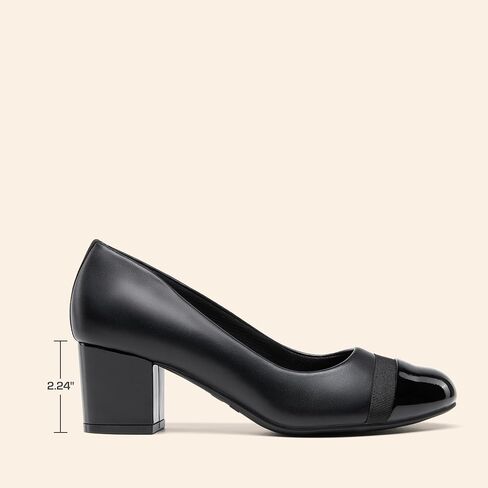 DREAM PAIRS Women's Pumps Low Chunky Block Heel Dress Shoes Closed Round Toe Comfortable Heels in Saudi Arabia