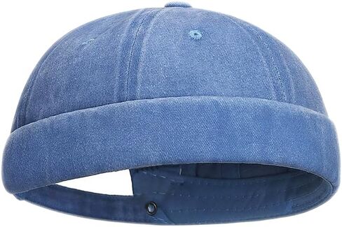 XYX Retro Beanie Hat Brimless Skull Hat Washed Cotton Rolled Cuff Sailor Cap for Men/Women in Saudi Arabia