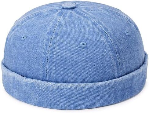 XYX Retro Beanie Hat Brimless Skull Hat Washed Cotton Rolled Cuff Sailor Cap for Men/Women in Saudi Arabia