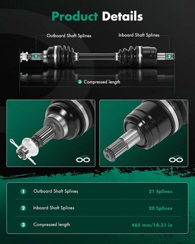 SCITOO CV Axle Drive Shaft Assembly 1988-2000 fits for Honda Four Trax 300 Front Left Right 42200-HC5-003 in Saudi Arabia