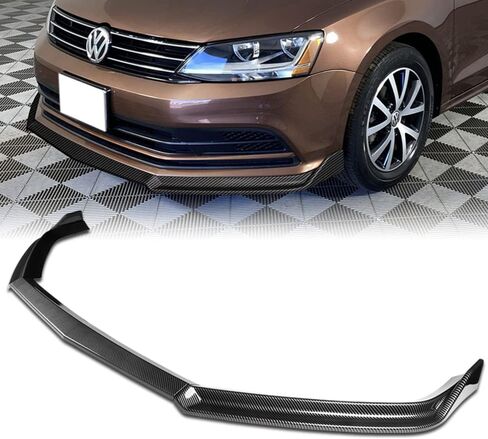 Q1-Tech ، Lip الأمامي المصد من أجل التوافق مع 2015-2018 Volkswagen Jetta Mk6.5 ، Front Pumper Lip Spoiler Air Chin Body Flitter ، ABS ، 2016 2017 (Matt Black) in Kuwait
