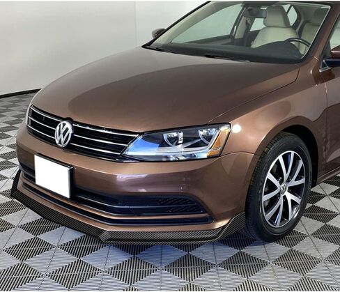 Q1-Tech ، Lip الأمامي المصد من أجل التوافق مع 2015-2018 Volkswagen Jetta Mk6.5 ، Front Pumper Lip Spoiler Air Chin Body Flitter ، ABS ، 2016 2017 (Matt Black) in Kuwait