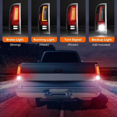 LED LED LED FORD F250 F350 F450 F550 Super Duty 2008-2016 ، فقط طراز سرير Fleetside المناسب ، مجموعة خلفية خلفية ، عدسة Clear Clear Clear Chrome in Kuwait