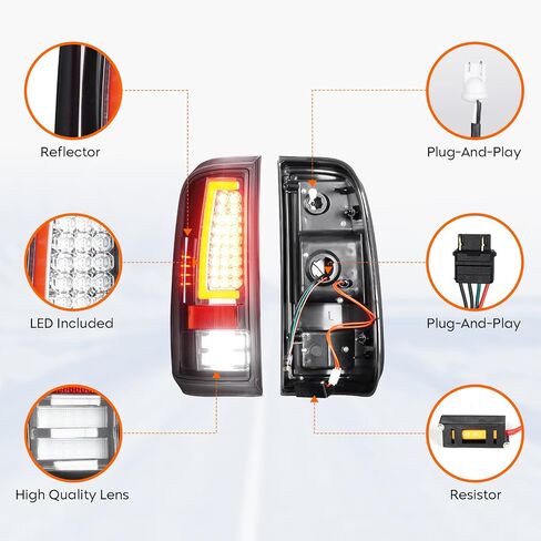 LED LED LED FORD F250 F350 F450 F550 Super Duty 2008-2016 ، فقط طراز سرير Fleetside المناسب ، مجموعة خلفية خلفية ، عدسة Clear Clear Clear Chrome in Kuwait