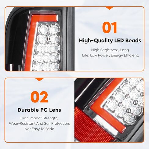 LED LED LED FORD F250 F350 F450 F550 Super Duty 2008-2016 ، فقط طراز سرير Fleetside المناسب ، مجموعة خلفية خلفية ، عدسة Clear Clear Clear Chrome in Kuwait