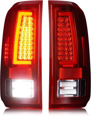 LED Tail Lights for Ford F250 F350 F450 F550 Super Duty 2008-2016,only fit Fleetside Bed Model, Rear Taillight Assembly, Chrome Housing Clear Lens in Saudi Arabia