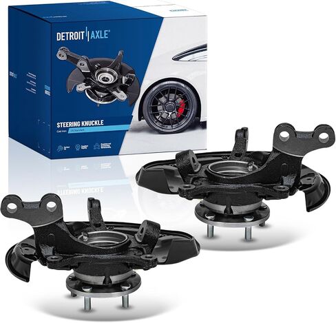 Detroit Axle - Front 2pc Steering Knuckles for 08-17 Toyota Highlander 10-15 Lexus RX350 RX450h, 2 Steering Knuckles & Wheel Bearing Hubs Replacement 2010 2011 2012 2013 2014 2015 in Saudi Arabia