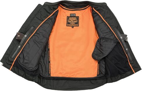 Milwaukee Leather Men's Black Cowhide Quilted Pattern Scooter Style Racing Jacket MLM1545 in Saudi Arabia