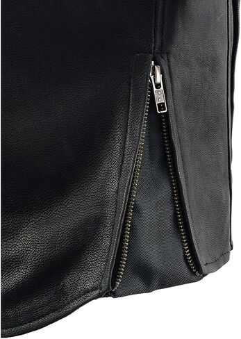 Milwaukee Leather Men's Black Cowhide Quilted Pattern Scooter Style Racing Jacket MLM1545 in Saudi Arabia