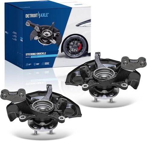 Detroit Axle - Front 2pc Steering Knuckles for 05-11 Toyota Avalon, 2 Steering Knuckles & Wheel Bearing Hubs Assembly 2005 2006 2007 2008 2009 2010 2011 Replacement in Saudi Arabia