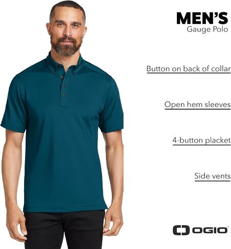 Ogio للجنسين Gauge Polo | قميص بولو فتيل الرطوبة للرجال والنساء ، قميص رفيع رياضي للعمل والغولف in Kuwait