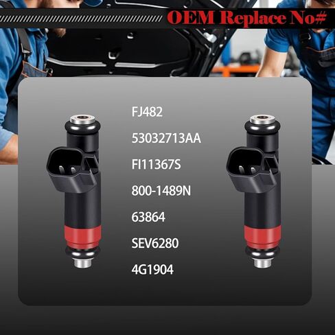 حقن الوقود FJ482 مجموعة من 8 متوافقة مع Dodge Durango 2004-2009 ، لـ RAM 1500/RAM 2500/RAM 3500 2004-2008 5.7L استبدال رقم 53032713AA 800-1489N in Saudi Arabia