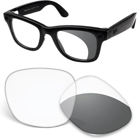 1.5MM Replacement Lenses Compatible With RayBan Meta Wayfarer RW4006 50mm Smart Sunglasses in Kuwait