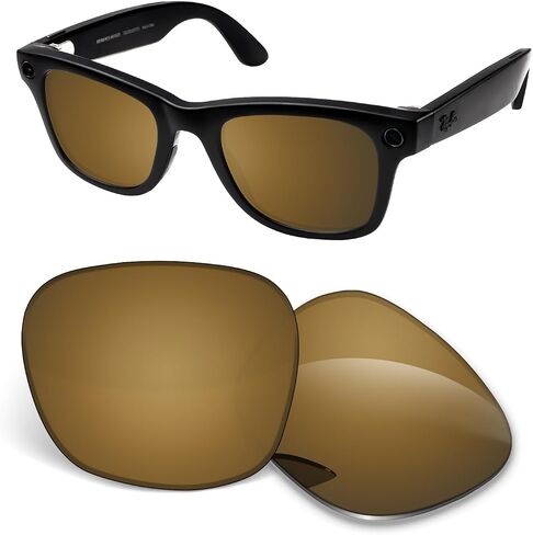 1.5MM Replacement Lenses Compatible With RayBan Meta Wayfarer RW4006 50mm Smart Sunglasses in Kuwait