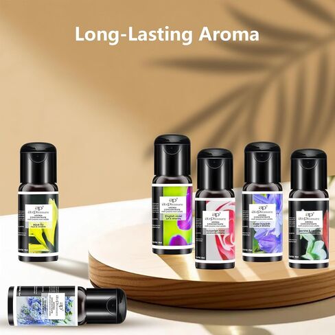 مجموعة هدايا الزيوت العطرية من الزيوت العطرية متعددة الوظائف لموزع الروائح العلاجية، مرطب الهواء، منعش، زيوت عطرية طبيعية، 6 زجاجات، 15 مل in Kuwait