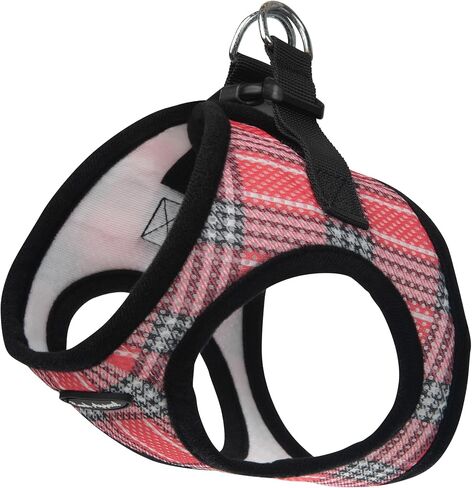 Bark Appeal Black Plaid Step-in Dog Harness for Small-Medium Pets – Updated Sizing, Re-Measuring is Essential – Soft Vest Harness – Anti-Choke with Adjustable Strap & Heavy Duty Clip – XXS in Saudi Arabia
