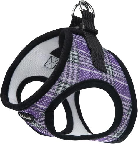 Bark Appeal Black Plaid Step-in Dog Harness for Small-Medium Pets – Updated Sizing, Re-Measuring is Essential – Soft Vest Harness – Anti-Choke with Adjustable Strap & Heavy Duty Clip – XXS in Saudi Arabia