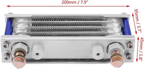 65ml Motorcycle Engine Oil Cooler with Radiator System Kit, Cooling Engine Oil Radiator Ideal for GY6 Engine (Export silver) in Kuwait