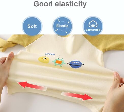 Long Sleeve T-Shirts for Toddler Kids Boys and Girls 3 Packs Sets in Kuwait