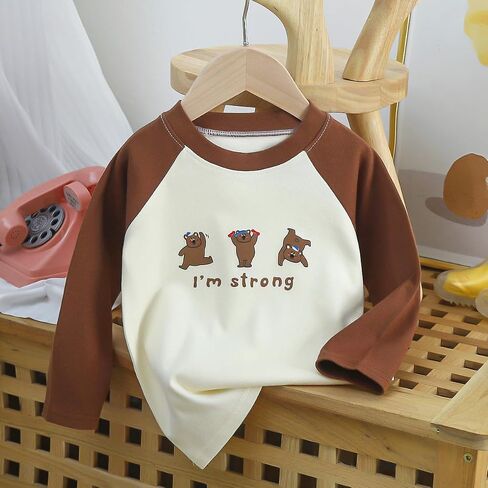 Long Sleeve T-Shirts for Toddler Kids Boys and Girls 3 Packs Sets in Kuwait