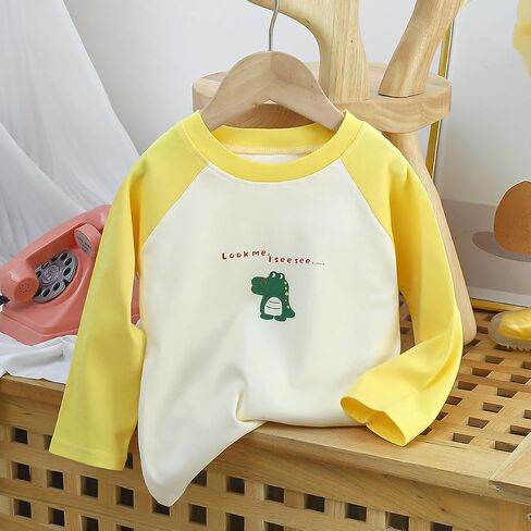 Long Sleeve T-Shirts for Toddler Kids Boys and Girls 3 Packs Sets in Kuwait