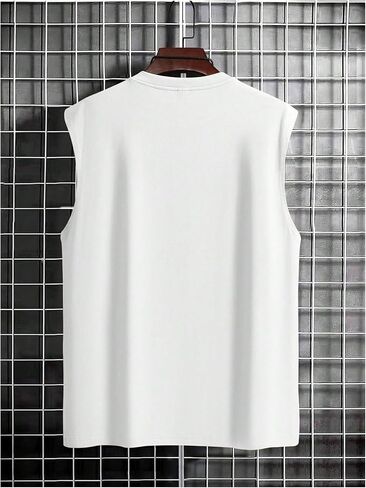 Men's Tropical Sleeveless Beach Tank Top Crew Neck Cut Off Vacation Summer Tanks in Saudi Arabia