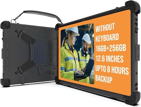 MobileDemand Flex 12B 2-in-1 Laptop, Rugged Tablet PC Windows 11 Pro Upgrade, 16GB RAM, 256GB, 12.6 inch screen, MIL-STD-810H Certified, Field Work Tablet with keyboard, Android Tablet Alternative in Kuwait