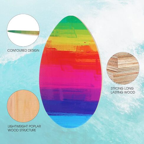 Skimboard 35 inch Skim Board for Kids Adults Wooden Skim Boards with High Gloss Coat for Beach Skimboards for Beginners to Intermediate in Saudi Arabia
