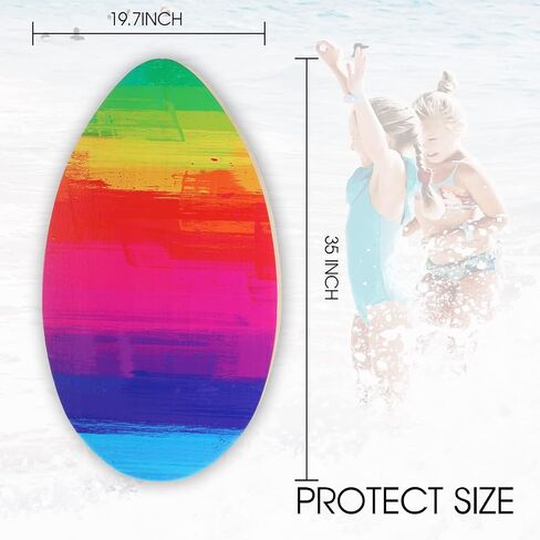 Skimboard 35 inch Skim Board for Kids Adults Wooden Skim Boards with High Gloss Coat for Beach Skimboards for Beginners to Intermediate in Saudi Arabia