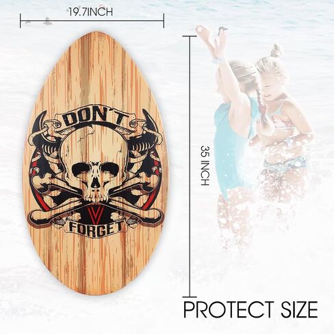 Skimboard 35 inch Skim Board for Kids Adults Wooden Skim Boards with High Gloss Coat for Beach Skimboards for Beginners to Intermediate in Saudi Arabia