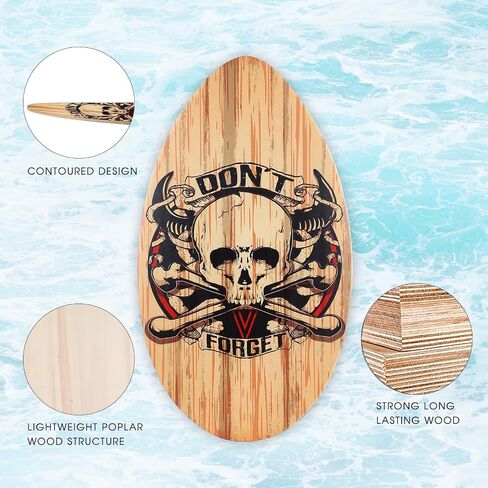 Skimboard 35 inch Skim Board for Kids Adults Wooden Skim Boards with High Gloss Coat for Beach Skimboards for Beginners to Intermediate in Saudi Arabia