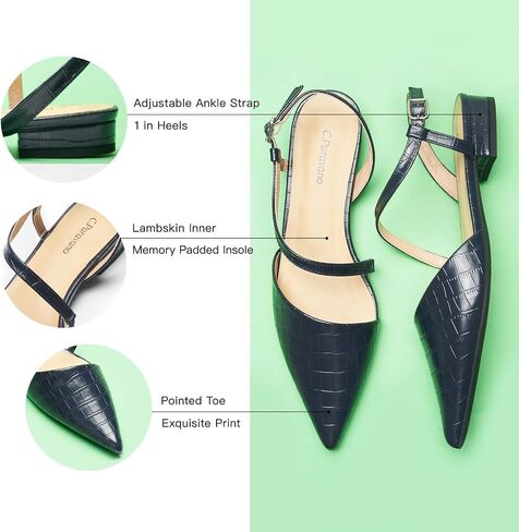 C.Paravano Flats for Women | Pointed Toe Flats | Slingback Shoes for Women | Pointed Toe Sandals | Casual Shoes in Saudi Arabia