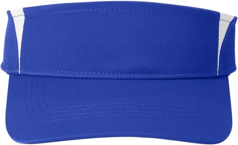 Sport-TEK Unisex Dry Zone Nylon Colorblock Visor | 5 Panel Visor Hat for Men & Women, Low Profile Fit with Moisture Wicking in Saudi Arabia