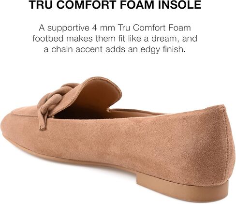 Journee Womens Cordell Tru Comfort Foam Slip On Square Toe Loafer Dress Flats in Kuwait