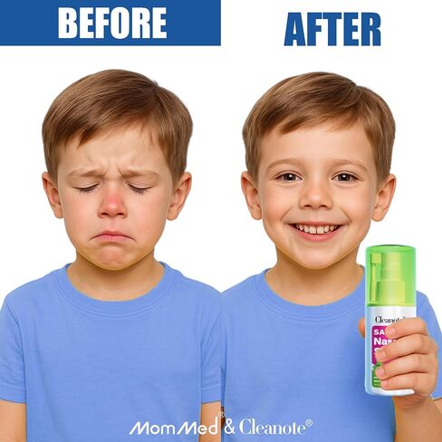 Saline Nasal Spray for Children 3+, Soothe Nasal Mist with 360° Rotatable Nozzle and Fine Mist, Drug Free - 2.03 fl oz, 1 Pack in Saudi Arabia