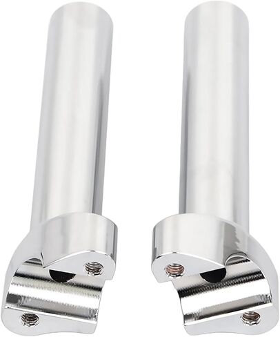 1" Handlebar Bar Risers Motorcycle Bar Clamps For Street bob 6" Straight Tall Handle Bar Riser Extension Kit Compatible With Harley，Chrome in Saudi Arabia