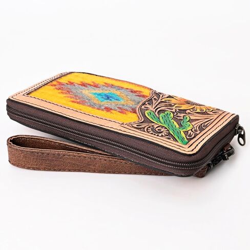 American Darling Organizer Hand Tooled Saddle Blanket Fabric Genuine Leather Western Women Bag Handbag Purse | for in Kuwait