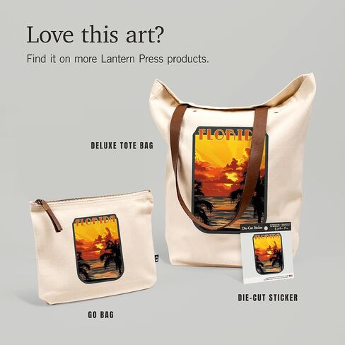 Lantern Press Florida, Palm Tree Sunset, 100% Cotton Zipper Pouch, Travel Accessory, Go Bag in Saudi Arabia
