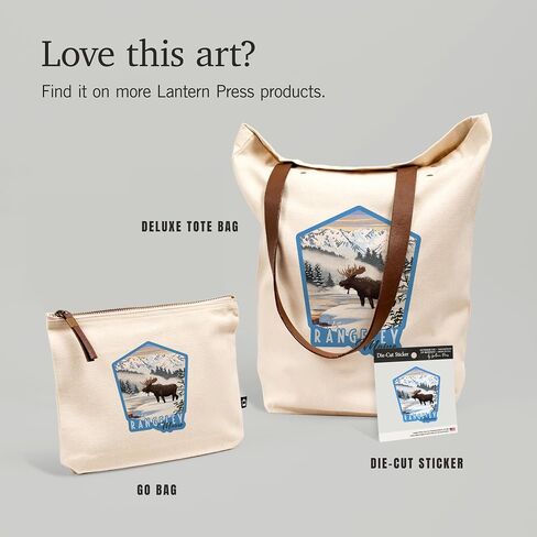 رانجيلي ، مين ، موس ، مشهد الشتاء ، حقيبة سحاب قطنية 100 ٪ ، ملحق السفر ، حقيبة الذهاب in Saudi Arabia