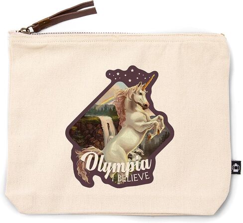 Lantern Press Olympia, Washington, I Believe, Unicorn, 100% Cotton Zipper Pouch, Travel Accessory, Go Bag in Saudi Arabia
