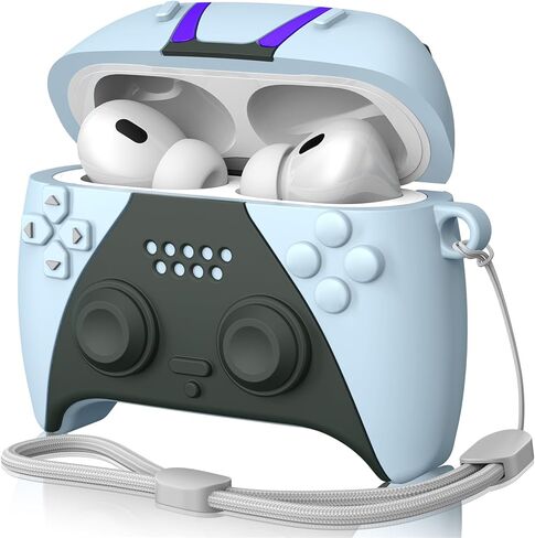 MOFREE AirPods Pro 2nd Generation Case Cover with Cleaner Kit, 3D Game Controller Design Soft Silicone Shock-Absorbing Protective Cover for Airpods Pro Case/AirPods Pro 2 Charging Case with Lanyard in Kuwait