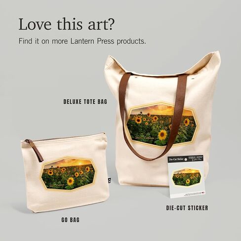Lantern Press Davis, California, Beautiful Sunset Over a Sunflower Field, 100% Cotton Zipper Pouch, Travel Accessory, Go Bag in Saudi Arabia