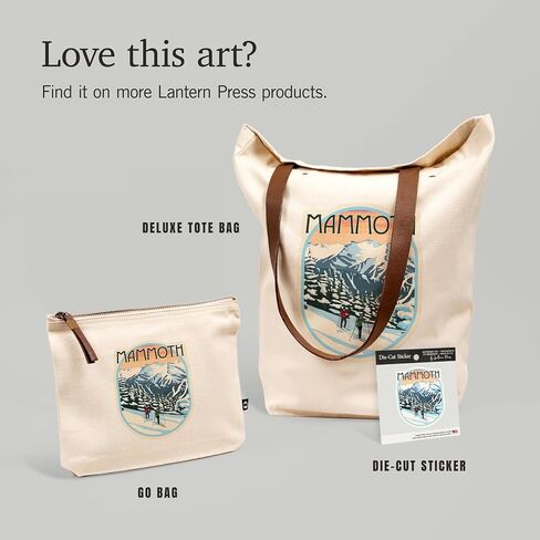 Mammoth, Winter Skiers, 100% Cotton Zipper Pouch, Travel Accessory, Go Bag in Saudi Arabia