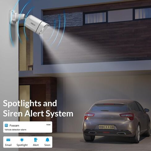 FOSCAM 3K 5MP Security Cameras Wireless Outdoor, 5GHz&2.4GHz WiFi Camera for Home Security, 120° FoV Outside Surveillance Cam, AI Human/Vehicle Detection, 66FT Color Night Vision, 120dB Siren, IP66 in Saudi Arabia