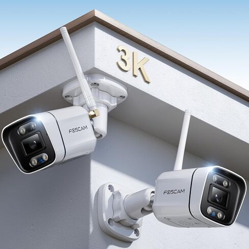 FOSCAM 3K 5MP Security Cameras Wireless Outdoor, 5GHz&2.4GHz WiFi Camera for Home Security, 120° FoV Outside Surveillance Cam, AI Human/Vehicle Detection, 66FT Color Night Vision, 120dB Siren, IP66 in Kuwait
