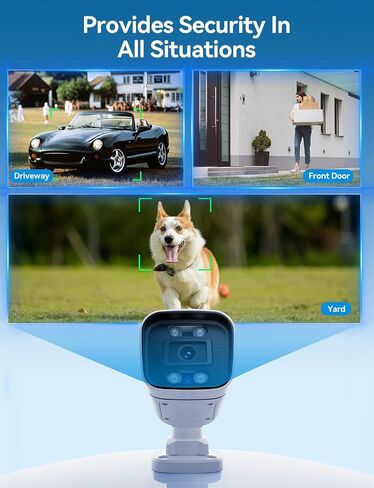 FOSCAM 3K 5MP Security Cameras Wireless Outdoor, 5GHz&2.4GHz WiFi Camera for Home Security, 120° FoV Outside Surveillance Cam, AI Human/Vehicle Detection, 66FT Color Night Vision, 120dB Siren, IP66 in Kuwait